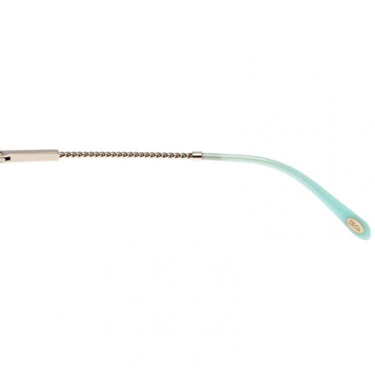 Pre Owned Tiffany & Co. Rose Gold Tone/ Green Gradient TF 3039-B Aviators Sunglasses