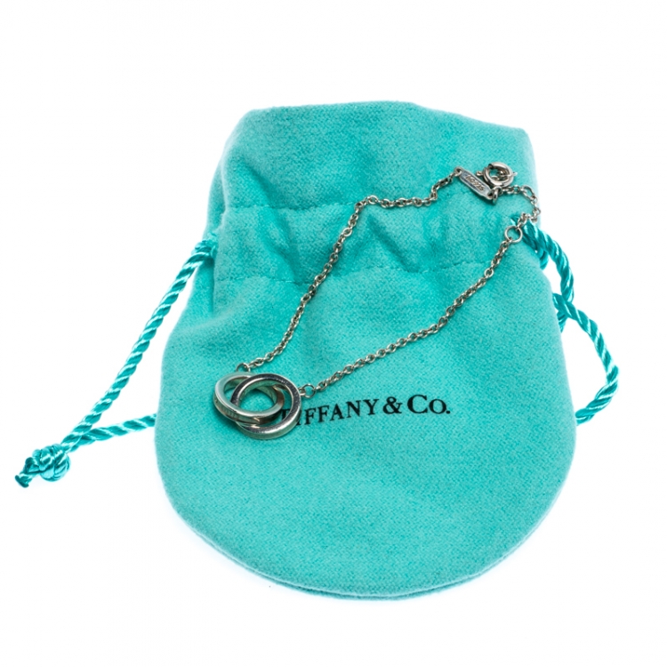 Pre Owned Tiffany & Co. 1837 Interlocking Circles Silver Bracelet