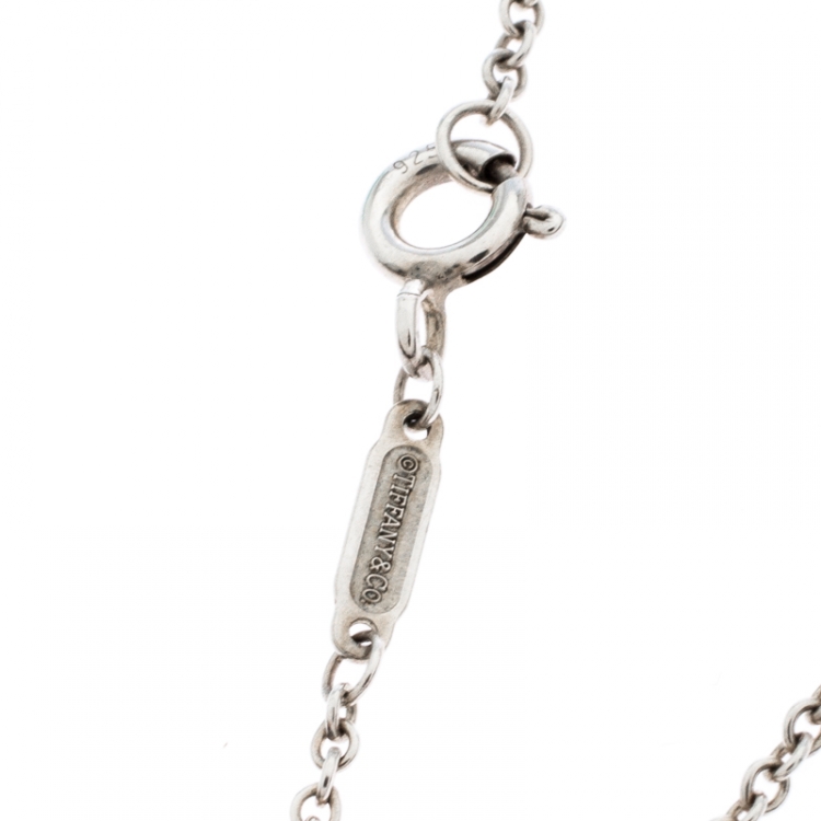 Pre Owned Tiffany & Co. 1837 Interlocking Circles Silver Bracelet