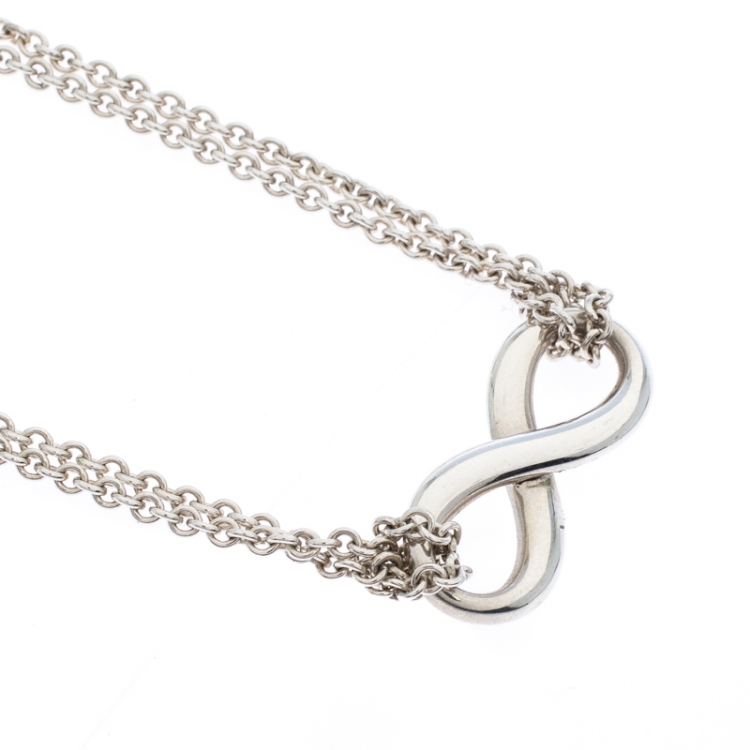 Pre Owned Tiffany & Co. Infinity Silver Pendant Necklace