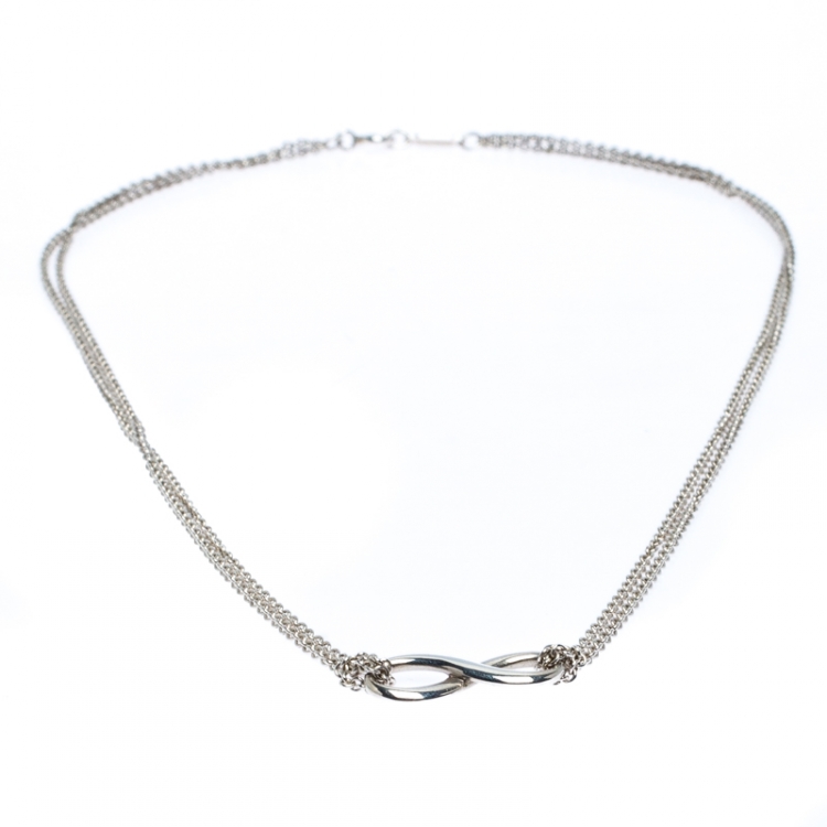 Pre Owned Tiffany & Co. Infinity Silver Pendant Necklace