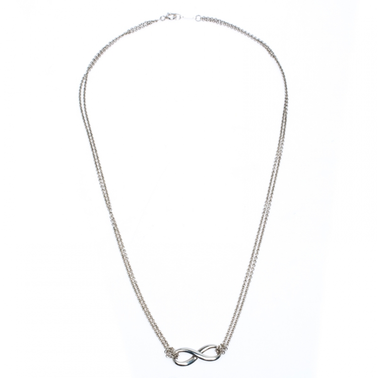 Pre Owned Tiffany & Co. Infinity Silver Pendant Necklace