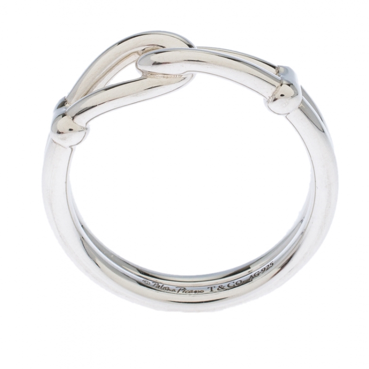 مملوكة مسبقًا Tiffany & Co. Paloma Picasso Silver Knot Ring Size 67