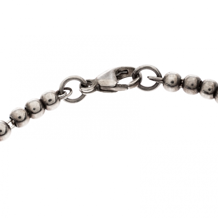Pre Owned Tiffany & Co. Return To Tiffany Silver Heart Tag Bracelet