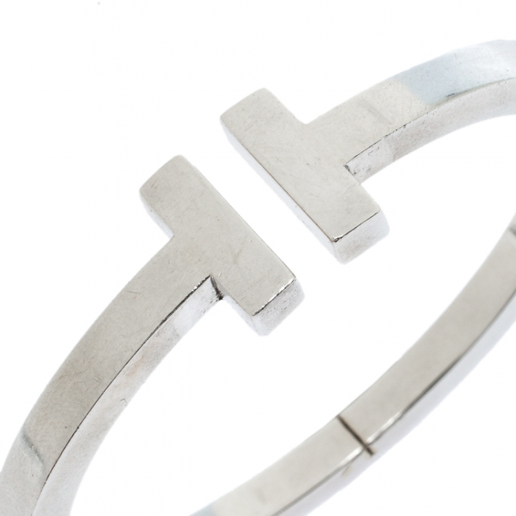 Pre Owned Tiffany & Co. T Square Sterling Silver Bracelet