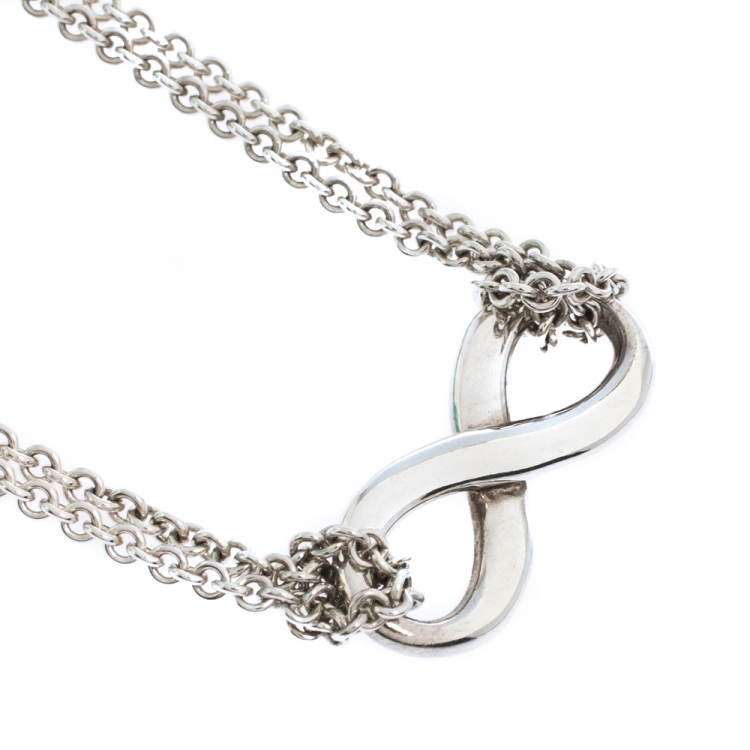 Pre Owned Tiffany & Co. Tiffany Infinity Silver Chain Link Necklace