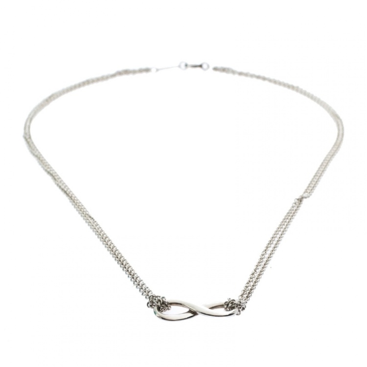 Pre Owned Tiffany & Co. Tiffany Infinity Silver Chain Link Necklace