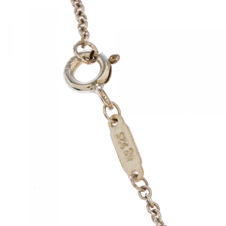 Pre Owned Tiffany & Co. 1837 Interlocking Circles Silver Bracelet