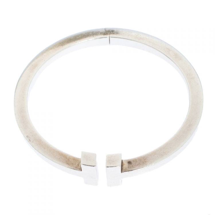 Pre Owned Tiffany & Co. Tiffany T Square Silver Bracelet
