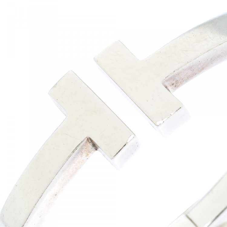 Pre Owned Tiffany & Co. Tiffany T Square Silver Bracelet