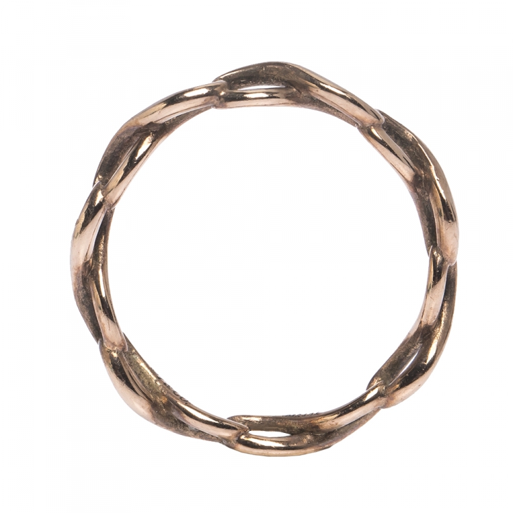 Pre Owned Tiffany & Co. Infinity Rubedo Narrow Band Ring Size 52