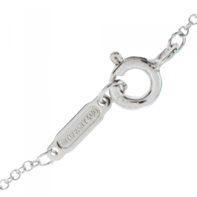 Pre Owned Tiffany & Co. Tiffany Heart Key Rubedo Silver Pendant Necklace