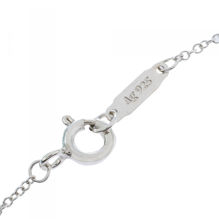 Pre Owned Tiffany & Co. Tiffany Heart Key Rubedo Silver Pendant Necklace