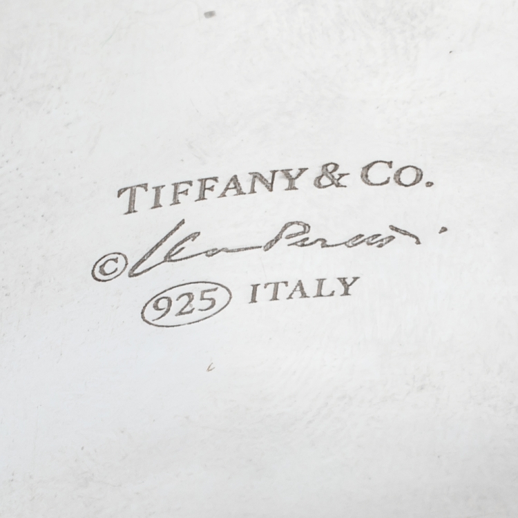 Pre Owned Tiffany & Co. Elsa Peretti Small Bone Silver Wide Cuff Bracelet