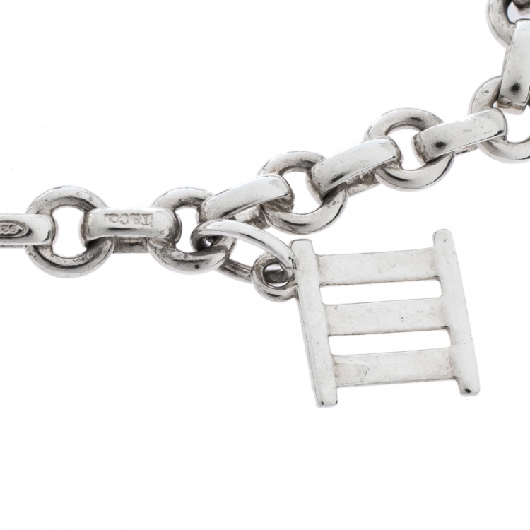 Pre Owned Tiffany & Co. Sterling Silver Atlas Charms Bracelet