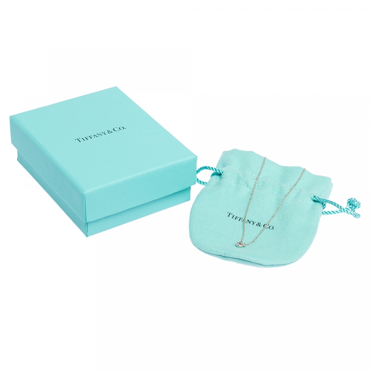 Pre Owned Tiffany & Co. Elsa Peretti Pink Sapphire Silver Necklace