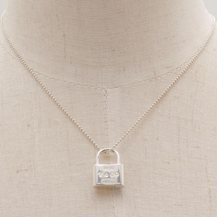Pre Owned Tiffany & Co.1837™ Silver Lock Pendant 16" chain