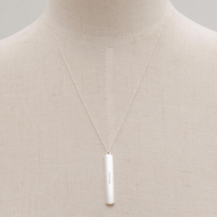 Pre Owned Tiffany & Co.1837™ Bar Pendant 20'' Silver Chain