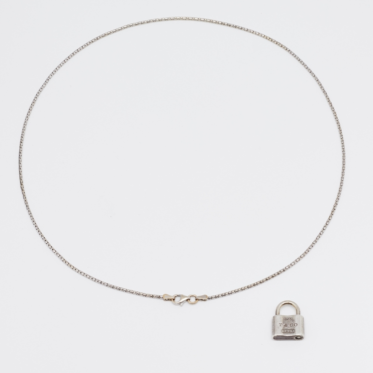 Pre Owned Tiffany & Co. 1837™ Lock Motif Silver Pendant 