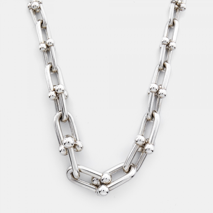 Pre Owned Tiffany & Co. HardWear Sterling Silver Graduated Link Necklace