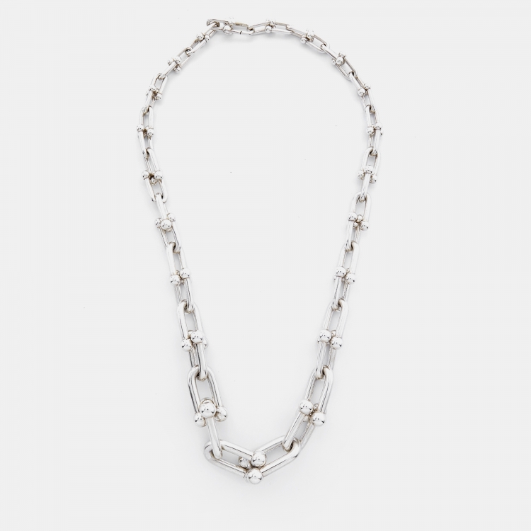 Pre Owned Tiffany & Co. HardWear Sterling Silver Graduated Link Necklace