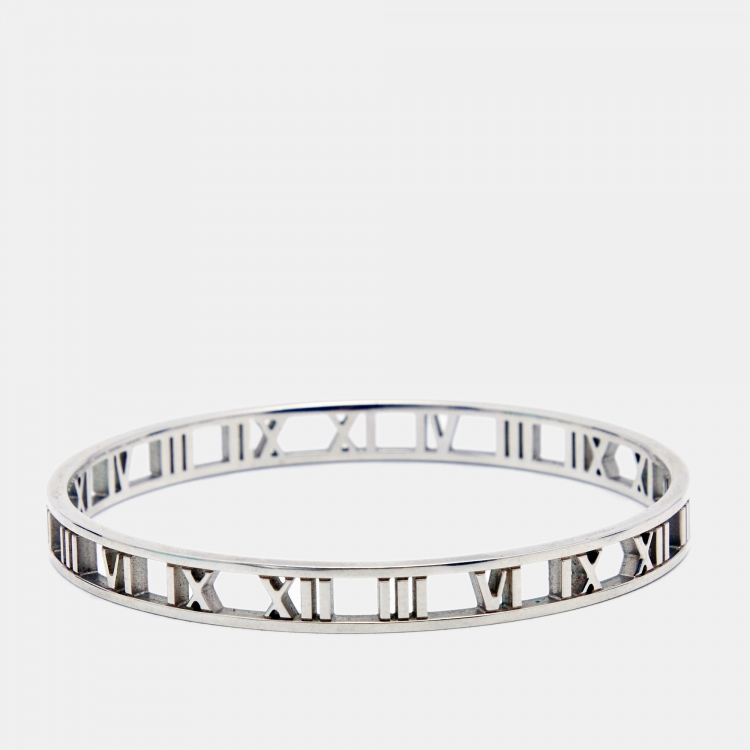 Pre Owned Tiffany & Co. Atlas Sterling SIlver Bangle Bracelet