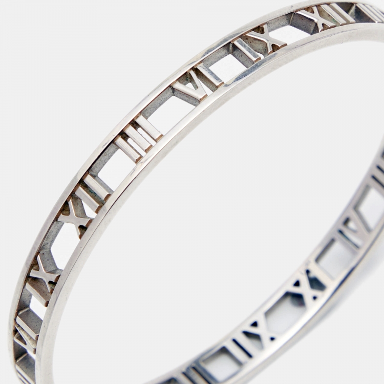 Pre Owned Tiffany & Co. Atlas Sterling SIlver Bangle Bracelet