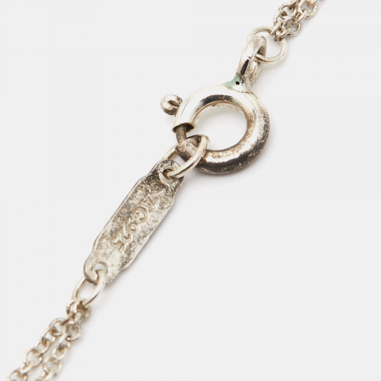 Pre Owned Tiffany & Co. Return To Tiffany Sterling Silver Heart Tag Bracelet