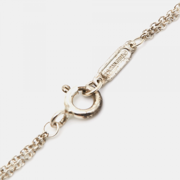 Pre Owned Tiffany & Co. Return To Tiffany Sterling Silver Heart Tag Bracelet