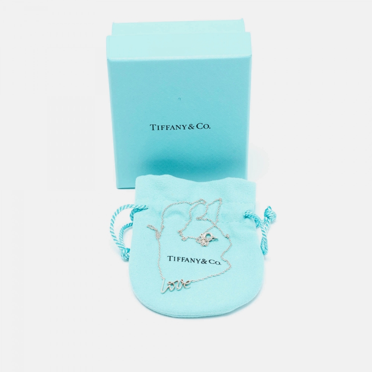 مملوكة مسبقًا Tiffany & Co. Paloma's Graffiti Love Silver Pendant Necklace
