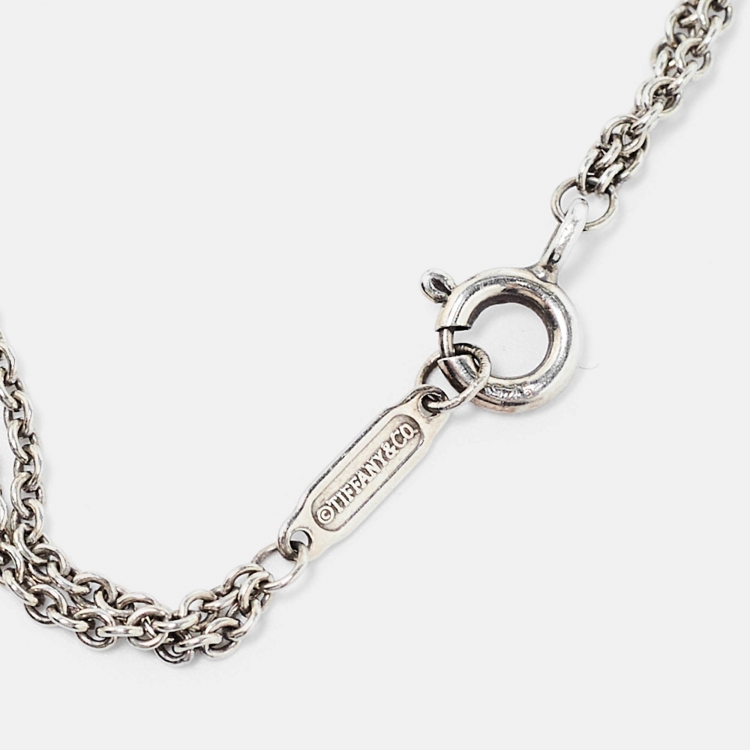 Pre Owned Tiffany & Co. Return To Tiffany Sterling Silver Love Heart Tag & Key Charm Bracelet