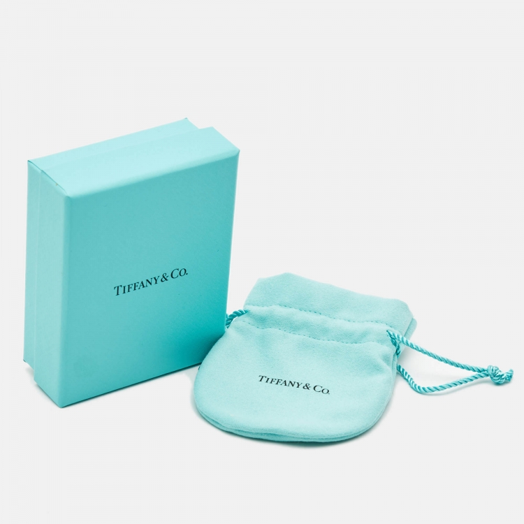 Pre Owned Tiffany & Co. Return to Tiffany Heart Tag Blue Enamel Silver Bead Bracelet 