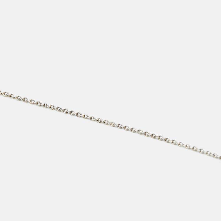 Pre Owned Tiffany & Co. Tiffany Key Knot Motif Silver Pendant Necklace