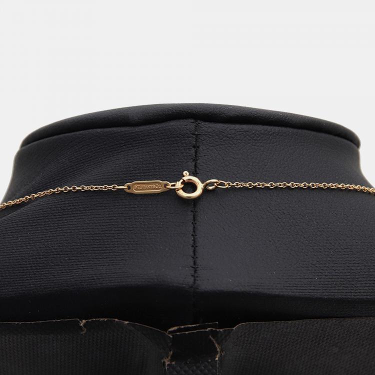 Pre Owned Tiffany & Co. 18K Yellow Gold Heart Lock Necklace