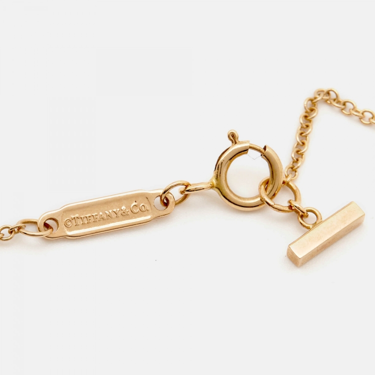 Pre Owned Tiffany & Co. T Smile Mini 18k Rose Gold Necklace