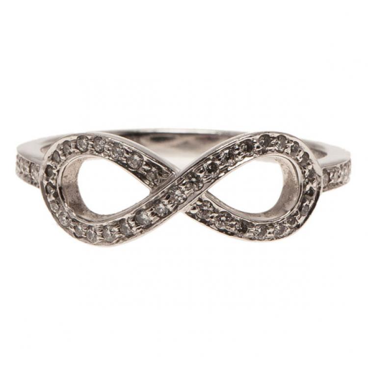 Designer Platinum Infinity Ring with Diamonds for Women JL PT 970 –  Jewelove.US