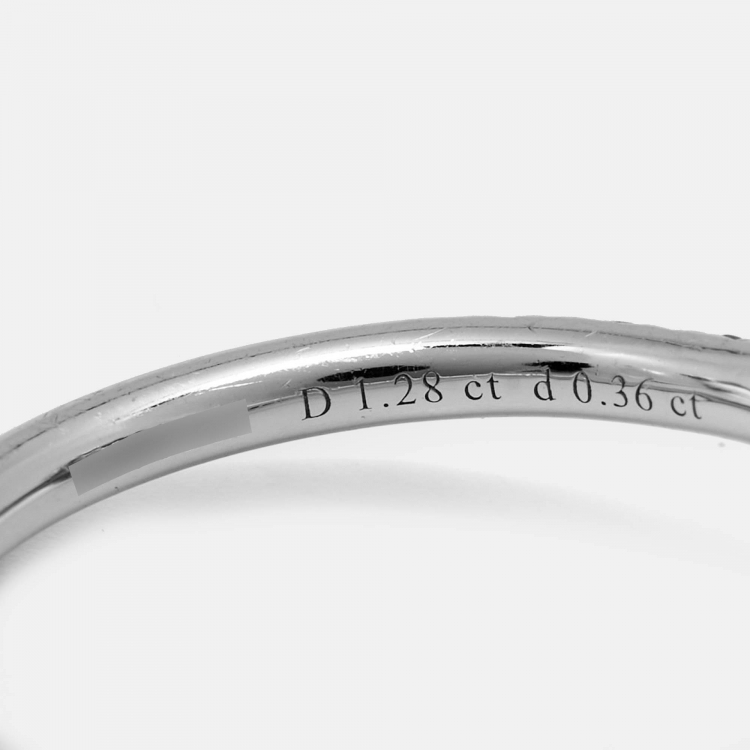 Pre Owned Tiffany & Co. Tiffany Soleste Diamonds Platinum Ring Size 52