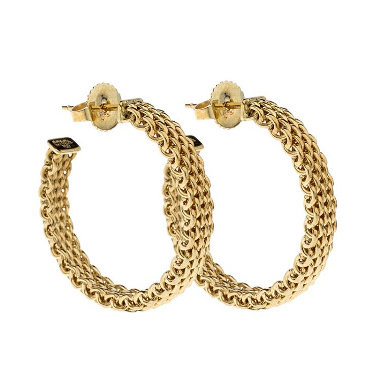 tiffany mesh hoop earrings