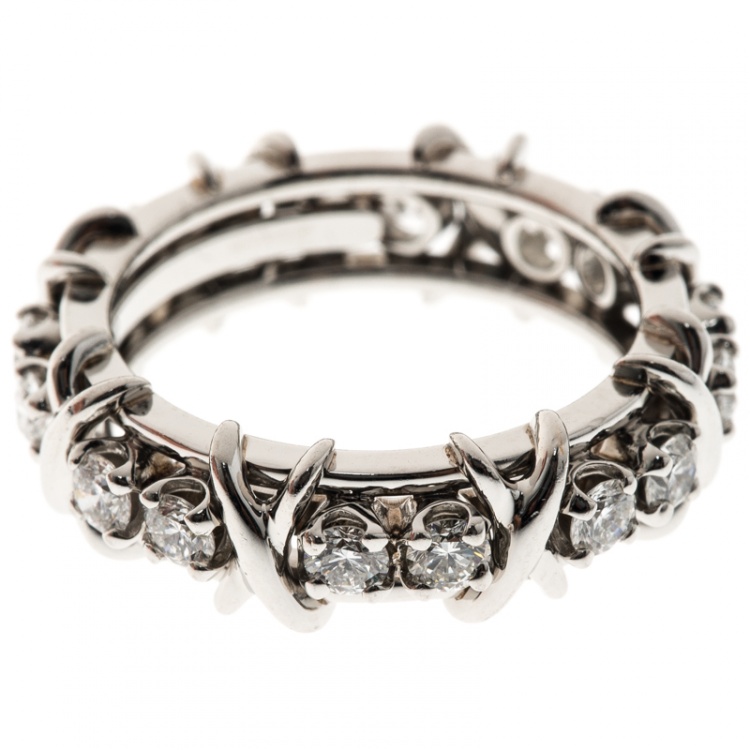 Tiffany & Co. Schlumberger Sixteen Stone Diamond Ring in 18kt Yellow Gold  and Platinum : u/reliveluxury