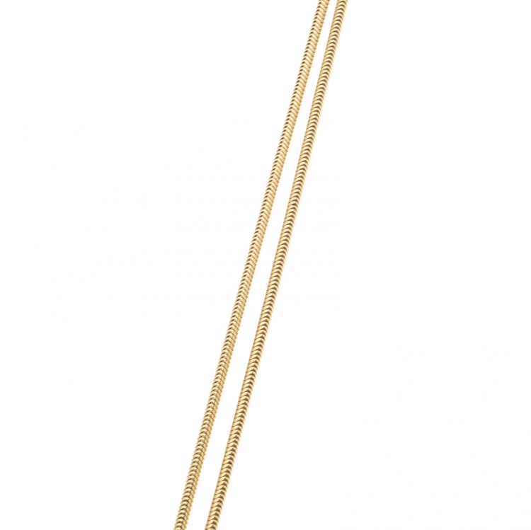 Pre Owned Tiffany & Co. Chain Feather 18k Yellow Gold Lariat Wrap Necklace 