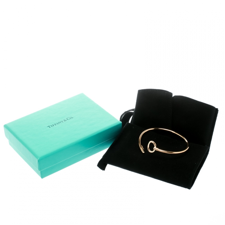 Pre Owned Tiffany & Co. Tiffany Keys 18k Rose Gold Narrow Wire Bracelet