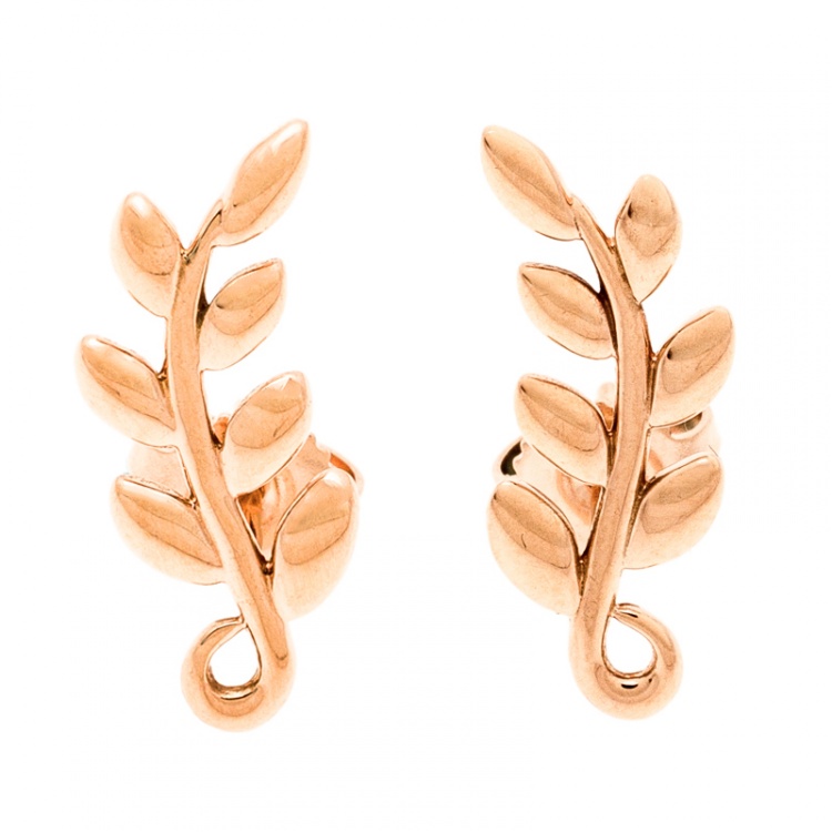 olive leaf climber earrings tiffany