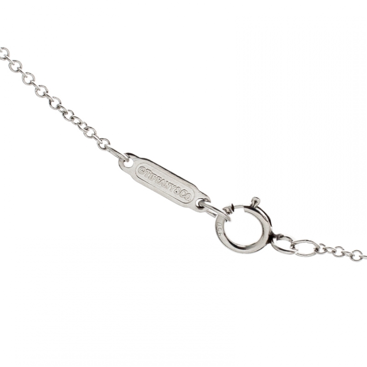 Pre Owned Tiffany & Co. Dragonfly Diamond Platinum Pendant Necklace