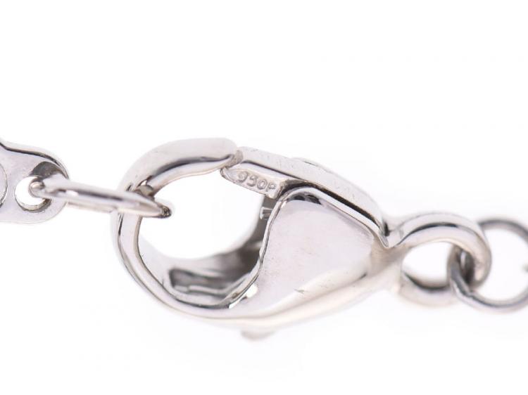 Pre Owned Tiffany & Co. Platinum and Diamond Tiffany Hearts Pendant Necklace