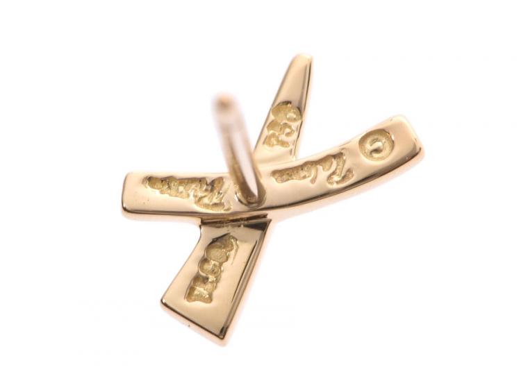 Pre Owned Tiffany & Co. 18K Yellow Gold Paloma Picasso Kiss Earrings