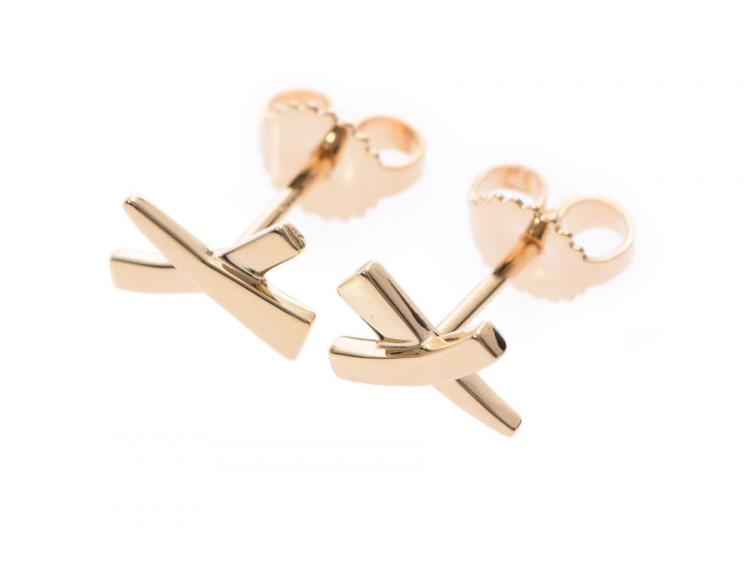 Pre Owned Tiffany & Co. 18K Yellow Gold Paloma Picasso Kiss Earrings