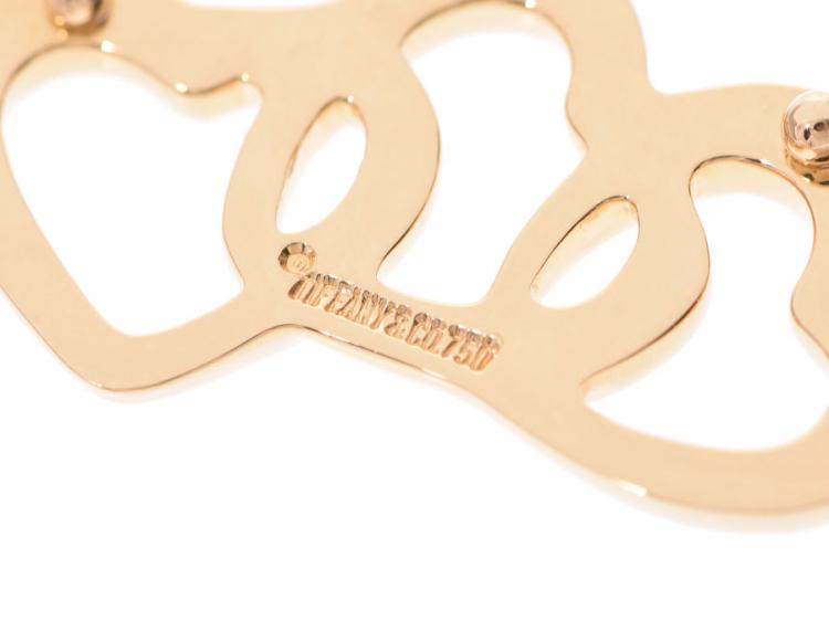 Pre Owned Tiffany & Co. 18K Yellow Triple Heart Necklace