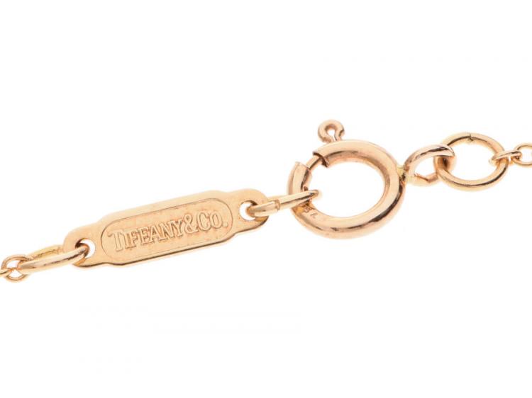 Pre Owned Tiffany & Co. 18K Yellow Triple Heart Necklace