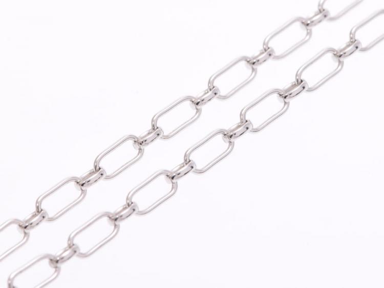 Pre Owned Tiffany & Co. 18K White Gold Chain Necklace 