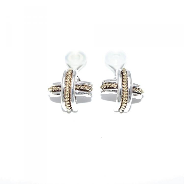 tiffany cross earrings silver